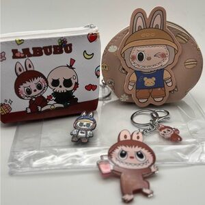 Cute Monster Goodie bag with coin purses and keychain. 4pc Set